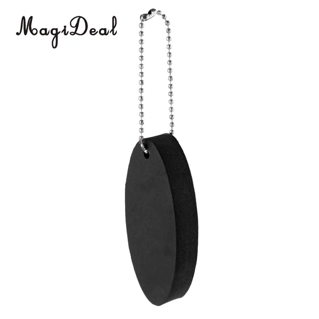 MagiDeal Oval Shaped EVA Foam Floating Key Ring Beads Boat Keychain for Canoe Kayak Rafting Canoeing Sailing Acce Black/Yellow