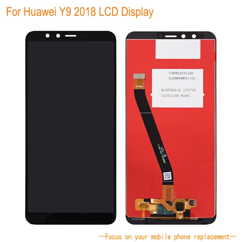 

For Huawei Y9 2018 LCD Display +5.93'' Black Touch Screen Dightizer Assembly Replacement For Huawei Mobile Phone Display