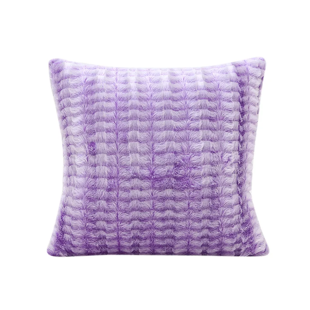 Подушка для подушки домашний чехол poduszki dekoracyjne наволочка сплошной наволочка фиолетовый бежевый серый - Цвет: Фиолетовый
