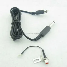 5 комплектов черный RCA Джек преобразования татуировки питания зажим шнур для татуировки питания комплект поставки TCC05