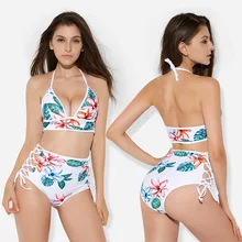 Женский бикини Купальники Купальный костюм для монокини сексуальная тесемка с высокой талией раздельный бикини