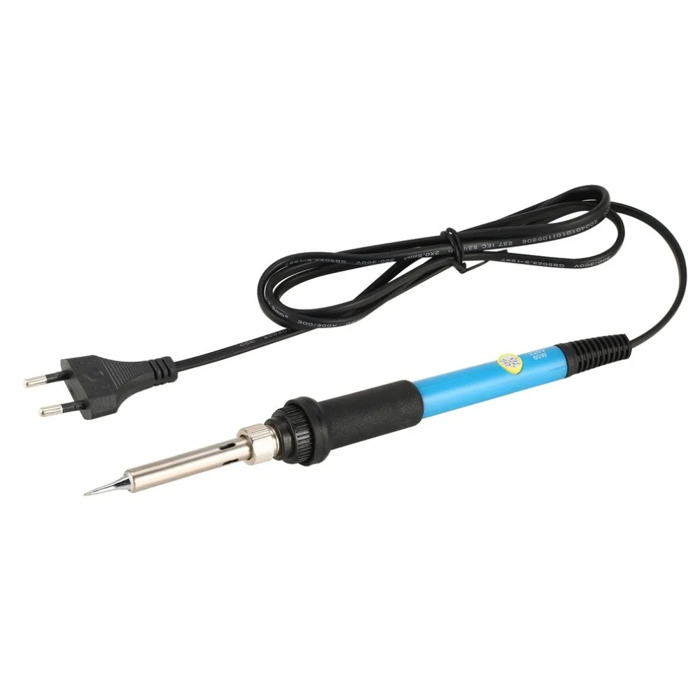 

60W Electronic Soldering Iron Gun Welding Repair Tool Kit Temperature Adjustable with Tips Desoldering Pump Carving Knife