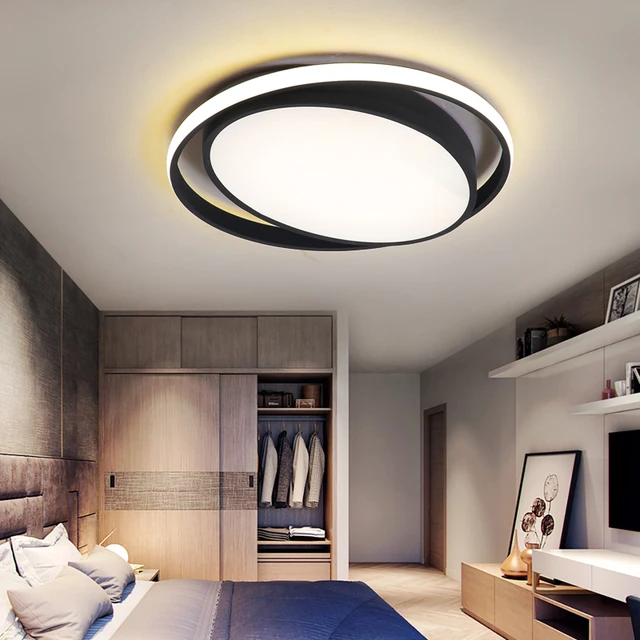 Promo Minimalism White/Black Modern LED ceiling lights lampada led For Bedroom Foyer Home lamparas de techo ceiling lamp Promo Minimalism White/Black Modern LED ceiling lights lampada led For Bedroom Foyer Home lamparas de techo ceiling lamp