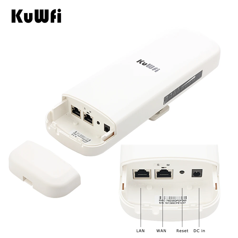 Kuwfi 900 Мбит/с 5 8 Г беспроводной роутер CPE открытый мост с большим радиусом 3 км WI FI