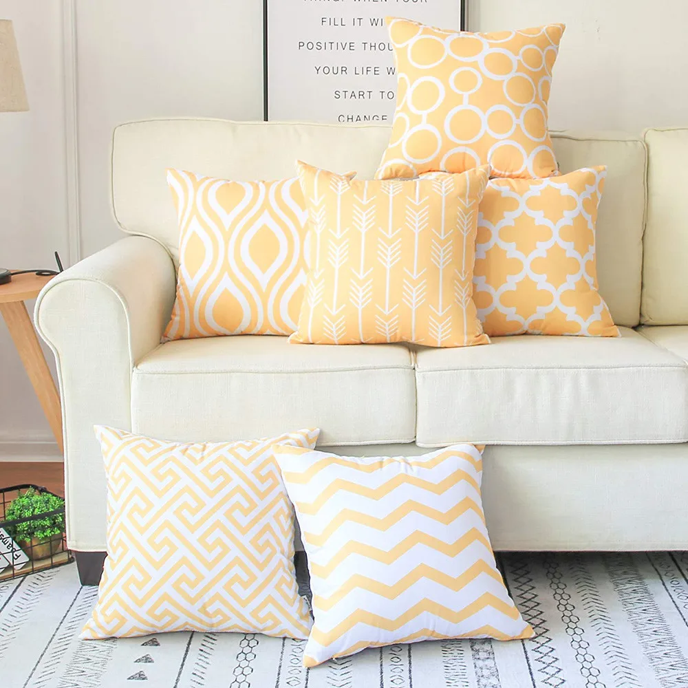 

Gacsidy Store 6PC/Set Home Decorative Pillowcase Cotton Linen Cushion Throw Pillow