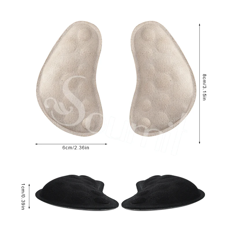 Soumit 2 пары ортопедические стельки Средний боковой пятки клиновидный подъем O/X Тип ноги корректор клей силиконовые обувные Вставки колодки