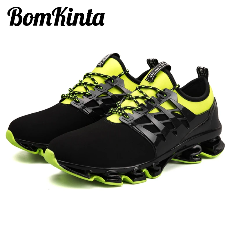 

BomKinta Damping Bottom Men Casual Shoes Breathable Mesh Tenis Sneakers Men Plus Size 47 Male Sneakers Fly Weave Blade Shoes Men