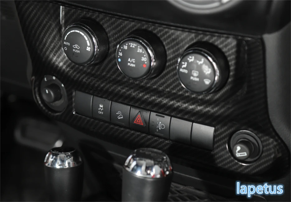 

Lapetus Central Control Air Condition Switch Panel Decoration Frame Cover Trim ABS Carbon Fiber For Jeep Wrangler 2011 - 2017