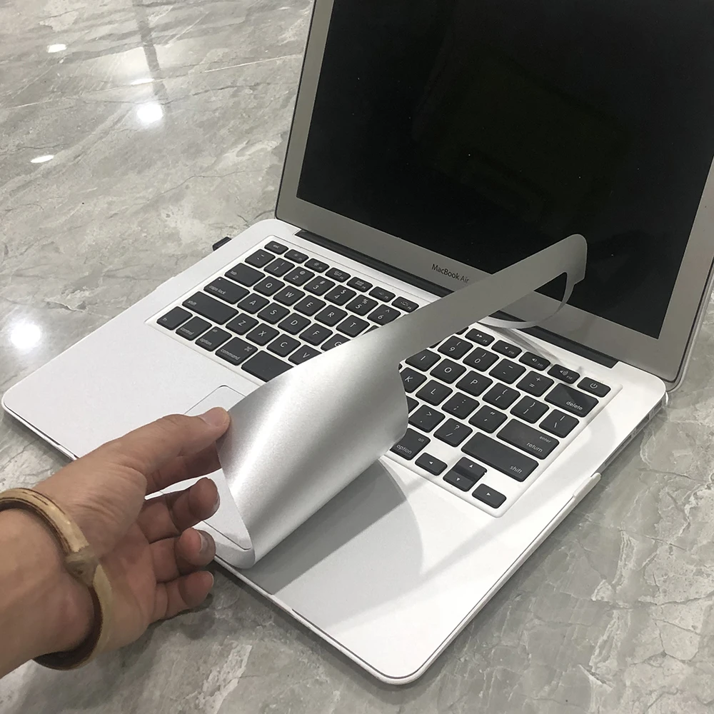 Серебристые наклейки для ноутбука, наклейки, чехол для Macbook Air 13 Pro retina 12 13 15, защитная защита для кожи