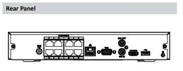 Видеорегистратор Dahua 4K 8 каналов NVR PoE H.265 сетевой видеорегистратор для систем IP