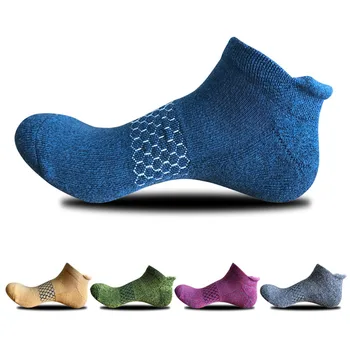 

5pairs Mens Sport Ankle Socks Bottom Thickend Cotton Nap Breathable Dress Running Climbing Cycling Camping Running Socks