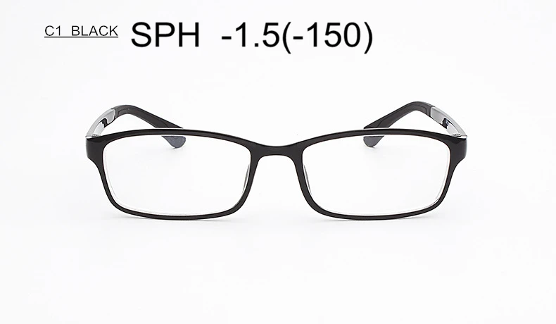 SWOKENCE-0,5-1-1,5-2-2,5-3-3,5-4-4,5-5-5,5-6 диоптрийные очки для близорукости для мужчин и женщин F168 - Цвет оправы: C1 (-1.5)