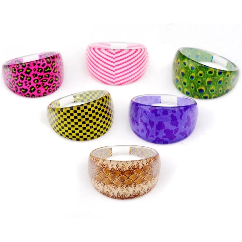 Mixed 10Pcs/Lot Vintage Advance Resin Ring For Women Unisex Fashion Charm Finger Rings Jewelry Gifts Wholesale - Image 6