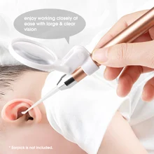 Лупа для фонарик для чистки ушей инструменты для удаления ушных восков уход за ушками Чистый инструмент фонарик аксессуары Лупа