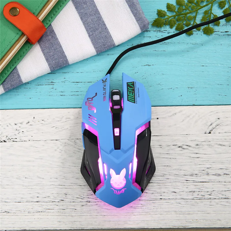 Профессиональная игровая USB мышь D. va Mercy 6D 2400 точек/дюйм регулируемая Проводная