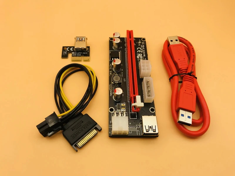 Кабель питания VER 009S USB 3 0 PCI-E PCI E Express Райзер-карта SATA 15-6 контактов кабель для