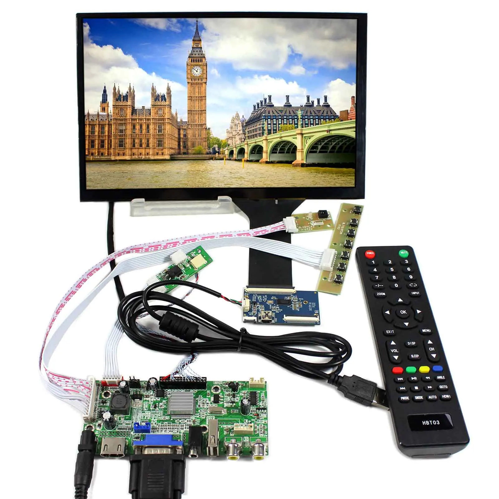 HDMI VGA 2AV LCD Controller Board+10.1/" B101UAN02.1 1920x1200 Touch LCD Screen