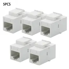 5 Pçs/set CAT6 RJ45 Jack Feminino Acoplador Inserir Snap-in Conector Do Soquete Porta do Adaptador Para Tomada Placa de Parede Painel