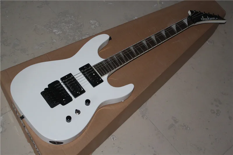 Новый высококачественный музыкальный инструмент белая гитара floyd rose Jackson 6 струн