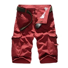 Свободные хлопковые Szorty мужские хорошего качества Модные Мульти Карманы бермуды Homme короткие Pantalon корт