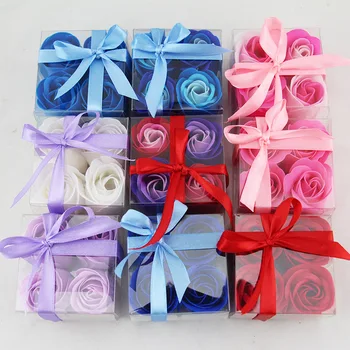 

Soap flower 4 pack gift flower soap flower Roses Roses factory direct wholesale