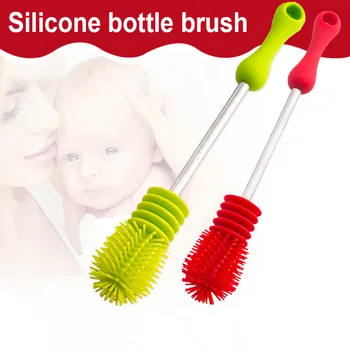 

Durable Silicone Baby Milk Bottle Brush Cleaner Cleaning Soft Cleaner Brusher TN99