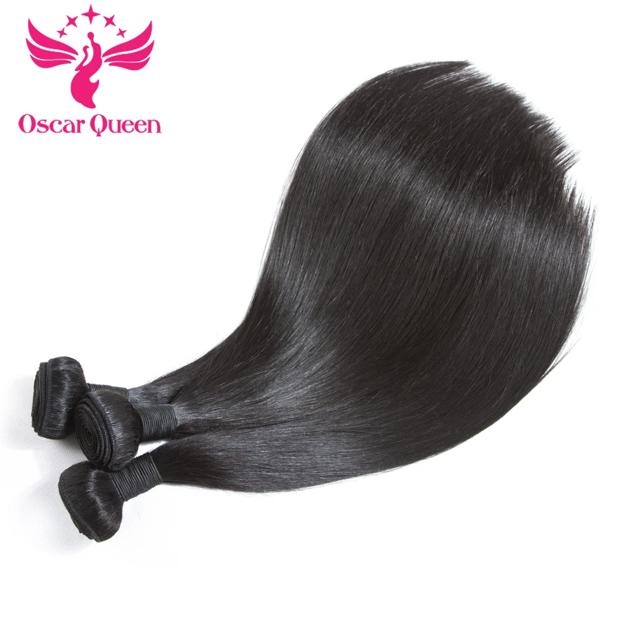 Peruvian Virgin Hair Straight Wig Bundles Natural Black Color 100