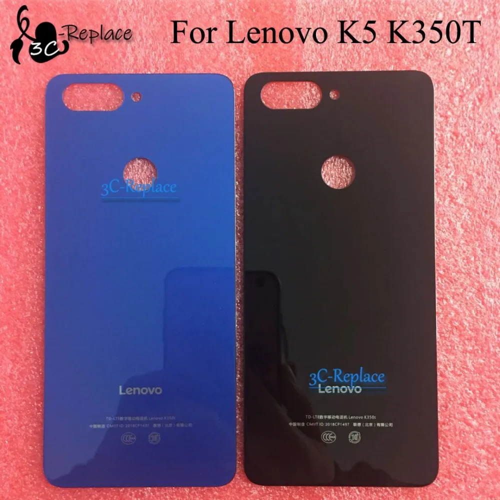 Черный/синий 5,7 дюйма для lenovo K5 K350T задняя крышка батарейного отсека, корпус, чехол, запчасти для заднего стекла