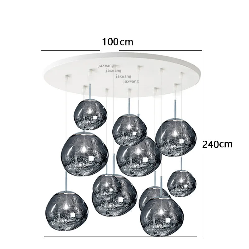 Современное светодиодное стекло Современные подвесные потолочные светильники подвесные светильники бар Гостиная ресторан в ожидании освещение расплава вулканической лавы - Цвет корпуса: N