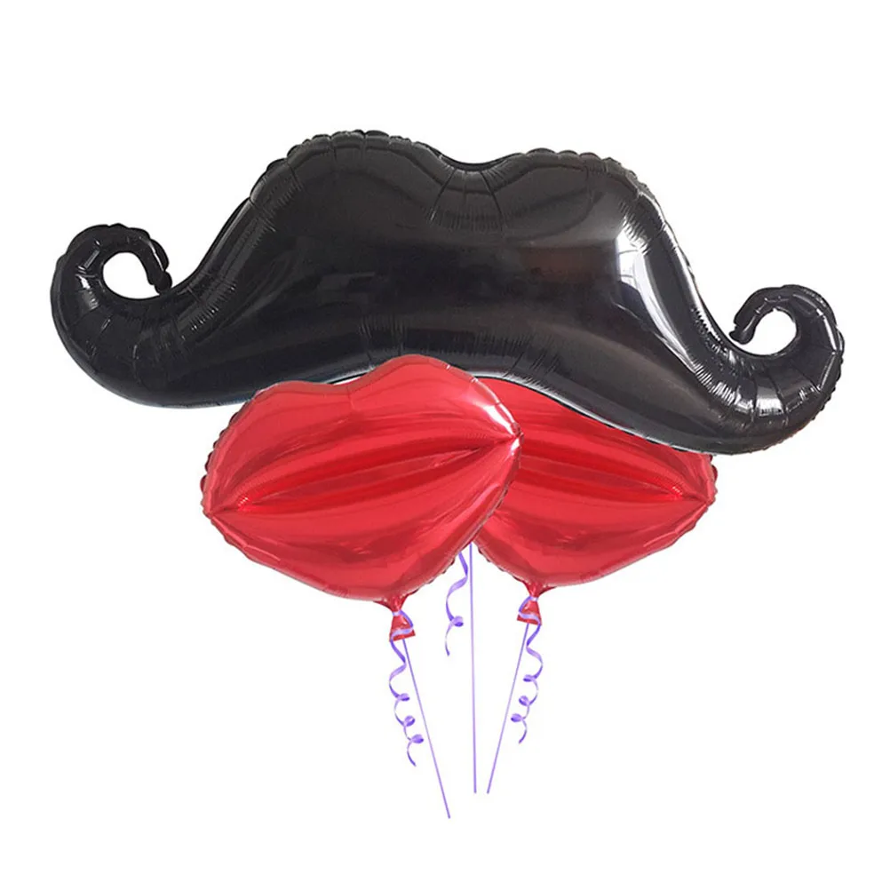 

1Pcs Mustache Shape Ball Halloween Black Beard Christmas Balloon Little Man Baby Shower Decorations Balloons Kids Toys Supplies