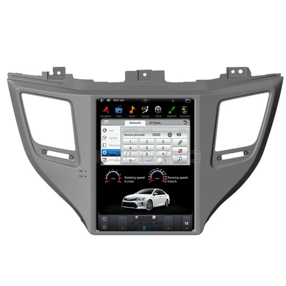 Best YMODVHT 10.4inch Telsa Style Vertical Screen Quad Core Android 7.1 2GB RAM Car DVD GPS for Hyundai Tucson 2015 2016 2017 2018 3