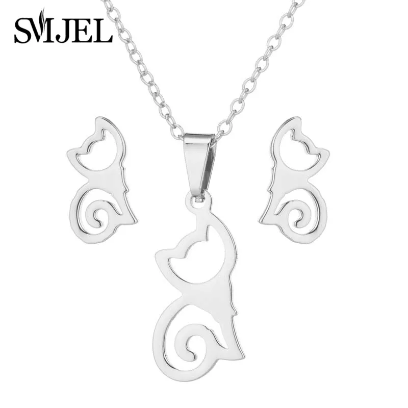 Новое поступление полукруглые серьги SMJEL из нержавеющей стали для женщин и