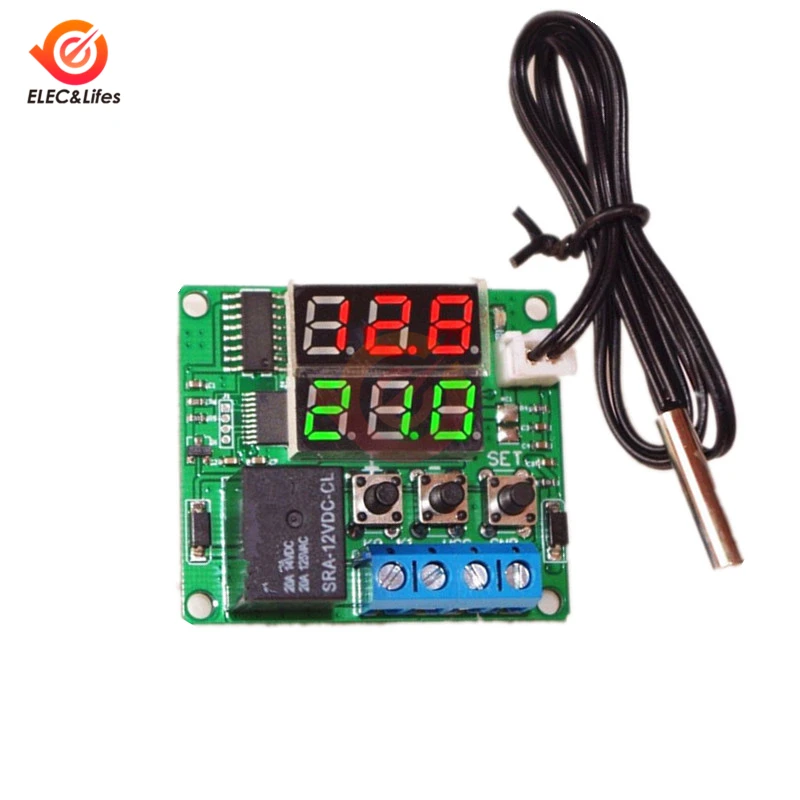 

W1219 High Precision Dual LED Digital Electronic Temperature Controller adjustable temperature control switch upgrade version