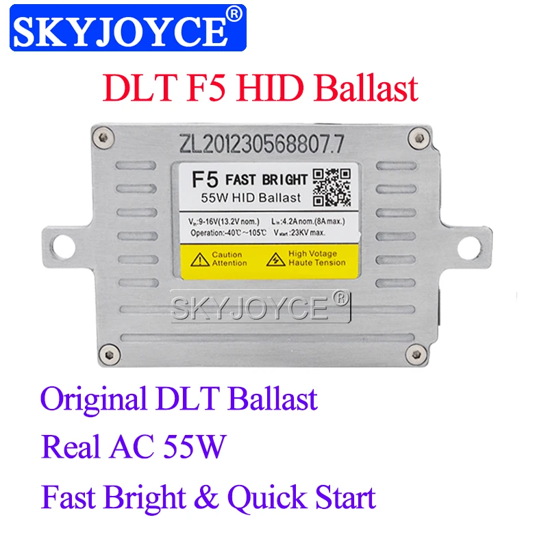 SKYJOYCE Original DLT Xenon 55W F5 Fast Bright HID Ballast For AC 55W Car Headlight Bulb Kit Xenon H7 H1 H11 HB3 D2H Car Styling (8)