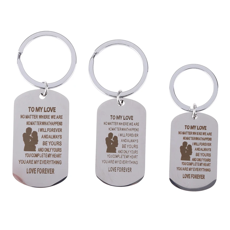 

Steel Key Chain To My Love I Will Forever And Always Be Yours Keychain Boyfriend Girlfriend Keyring Husband And Wife Gift