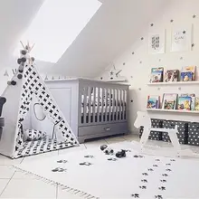 Хлопковые коврики для игры в шоссе, детские одеяла для ползания, прямоугольные детские коврики для занятий в спортзале, украшение детской комнаты