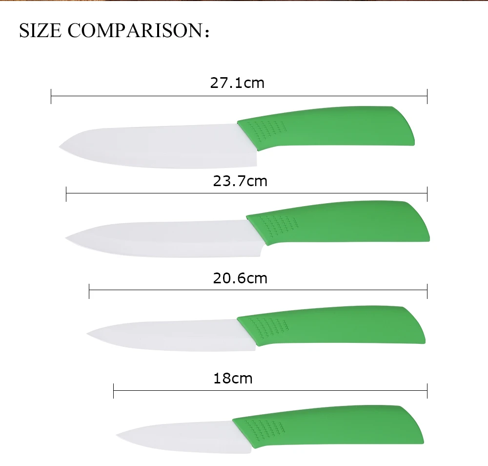 Набор кухонных ножей Керамический 3 4 5 6 дюймов циркониевый белый нож для очистки овощей фруктов Керамические ножи кухонные инструменты