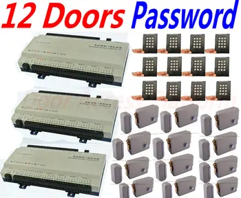 

12 Door Turnkey Project Set of TCP/IP+Web Access Controller System+12 pcs Pin-Code+Card reader+12 Electro Rim Control Lock kit