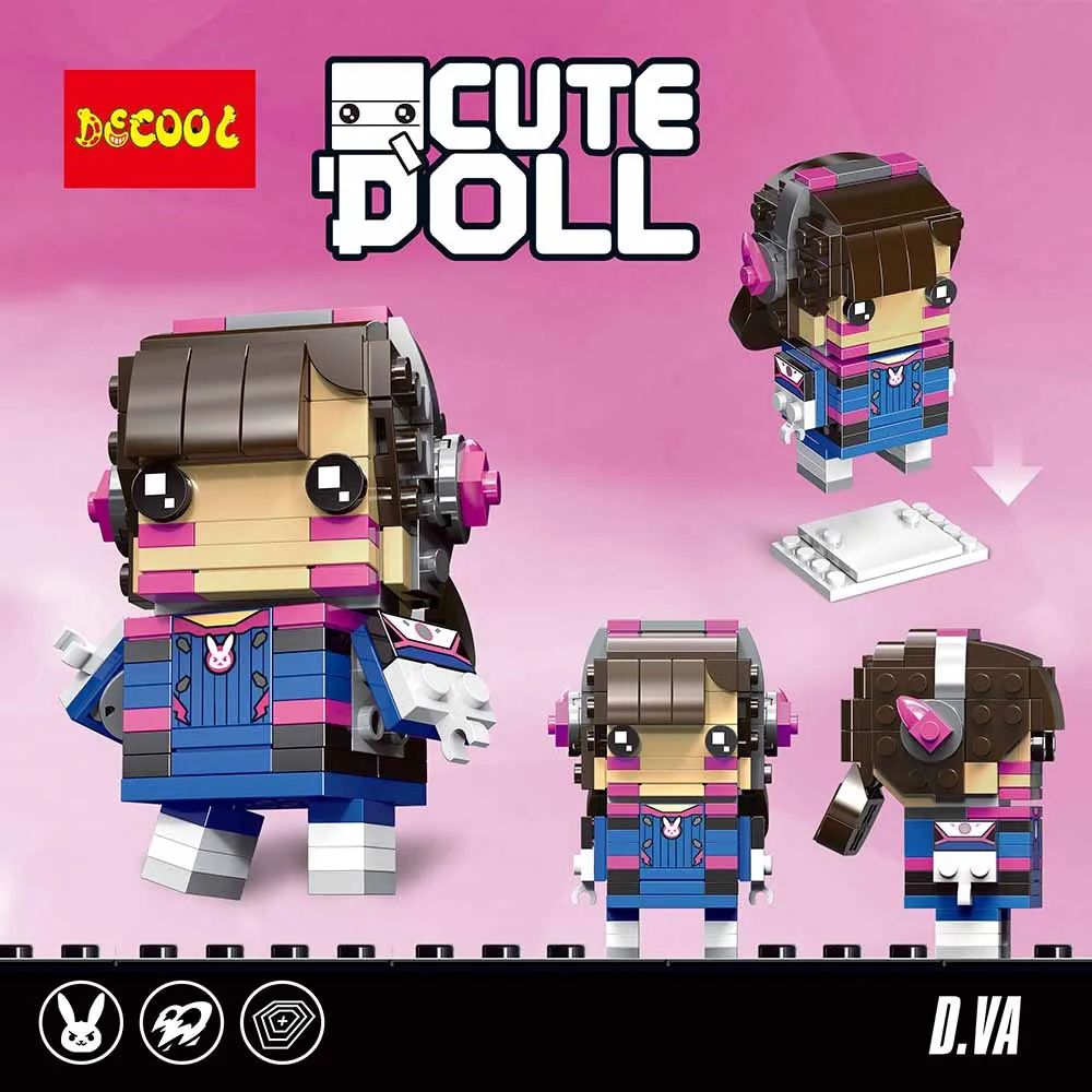 Новое поступление 2019 г. DIY строительные блоки D.VA Hanzo Pharah widowmaker Reinhardt tracer Mccree экшн