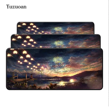 

Yuzuoan Beautiful Night Landscape 900*400*3 large Gaming Mouse Pad High Quality Expansion Mousepad Profession Free Shipping