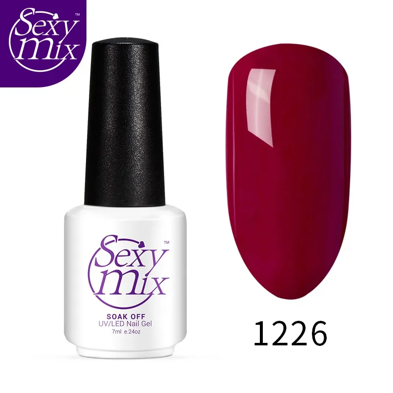 Sexymix Гель-лак для ногтей фиолетовый цвет серия УФ-лак для ногтей Замачивание от длительного действия Фиолетовый Серия Led гель Полупостоянный гель - Цвет: 1226