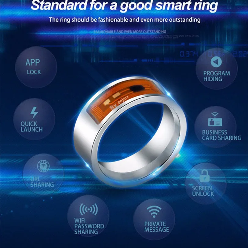 

NFC Smart Ring Multifunctional Waterproof Intelligent Ring Smart Wear Finger Digital Ring