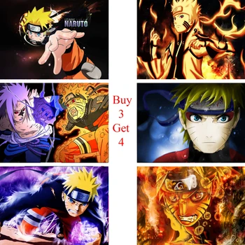

NARUTO Posters Cartoon Wall Stickers White Coated Paper Prints Clear Image Home Decoration Livingroom Bedroom Bar Home Art Brand