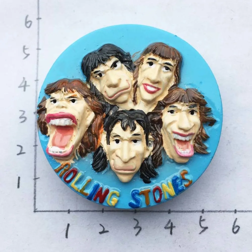 

NEW British Rock Band The Rolling Stones Fridge Magnet Travel Tourist Souvenirs Refrigerator Magnetic Stickers Home Decoration