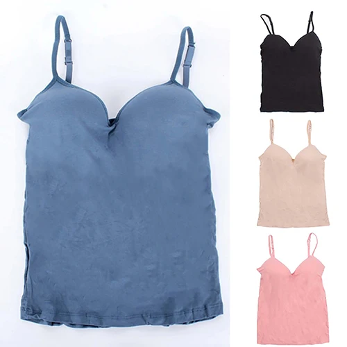 

Women Sexy Spaghetti Strap Padded Stretch Solid Soft Bra Deep V-Neck
