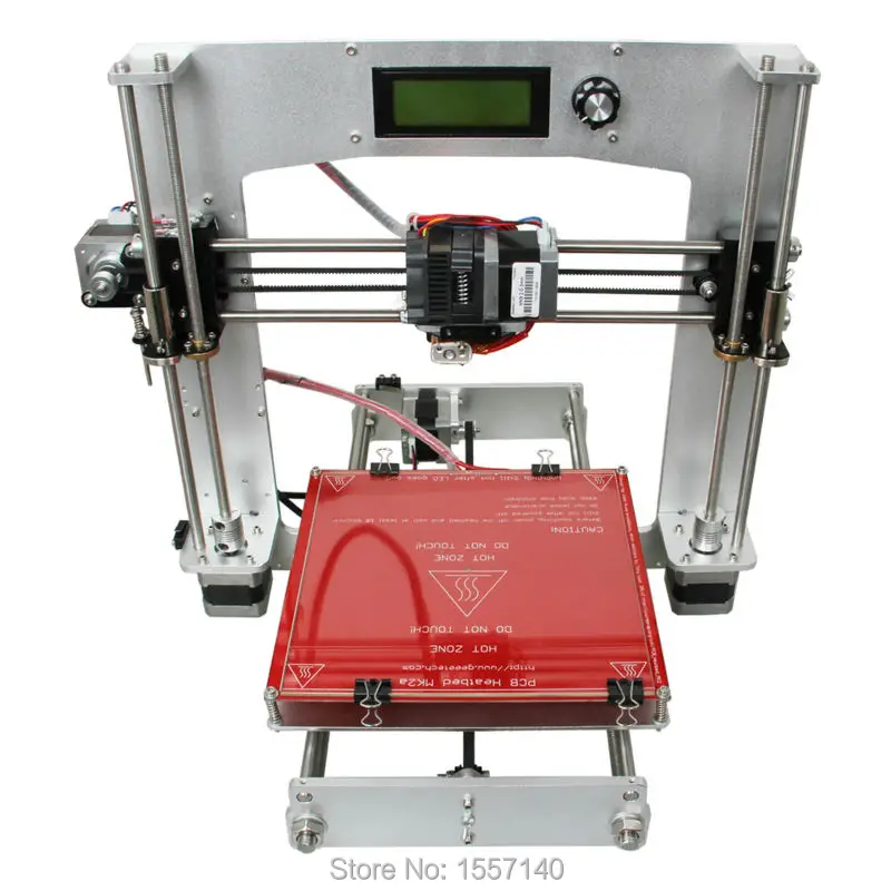 Aluminum Prusa i3 3D Printer DIY KIT MK8 extruder 200 x 200 x 180mm Print 5 Types 3D Filament LCD panel With free 20M Filament