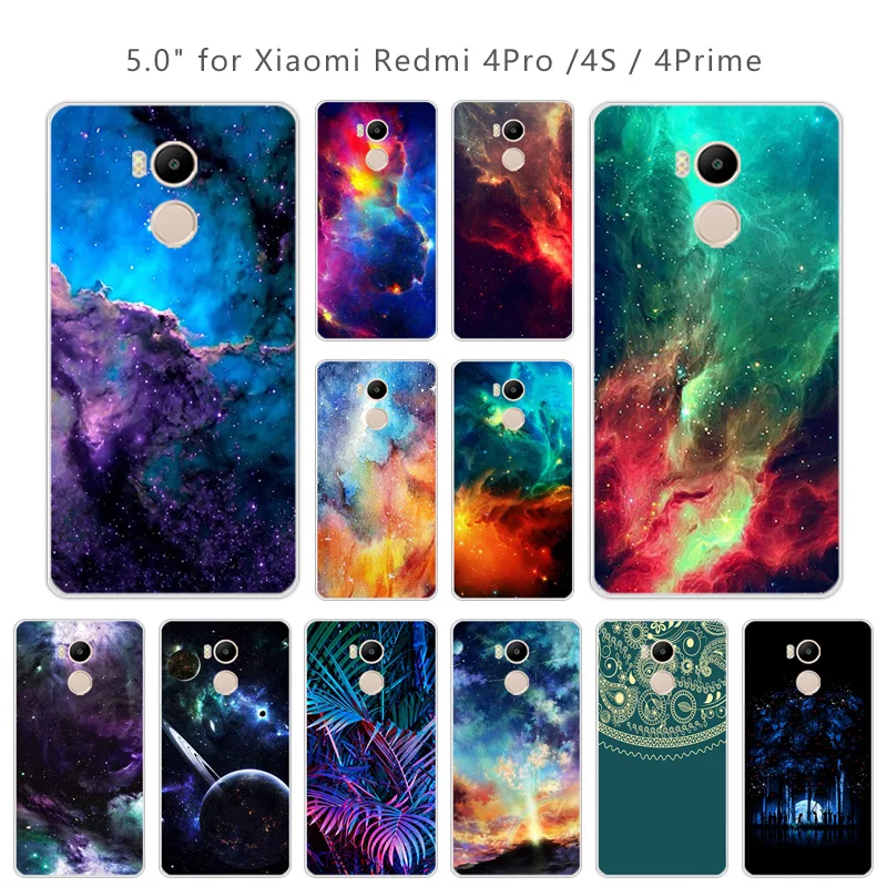5 0 дюйма для Xiaomi Redmi 4 Pro Prime Туманность чехол телефона мягкий силиконовый Чехол