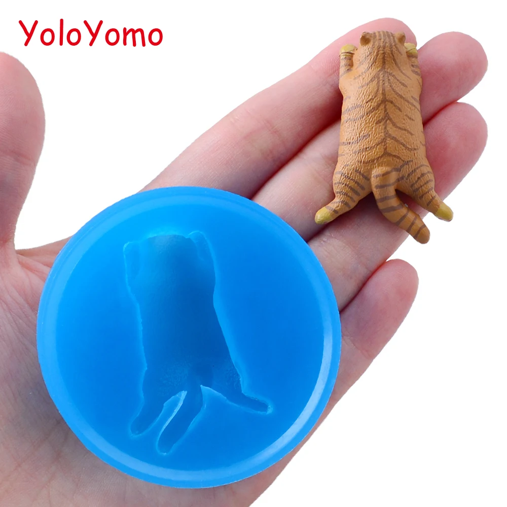 

D567YL 38.1mm 3D Cat Silicone Mold - Animal Mold Sugarcraft Fondant Candy Chocolate Polymer Clay Resin Jewelry Making Charm