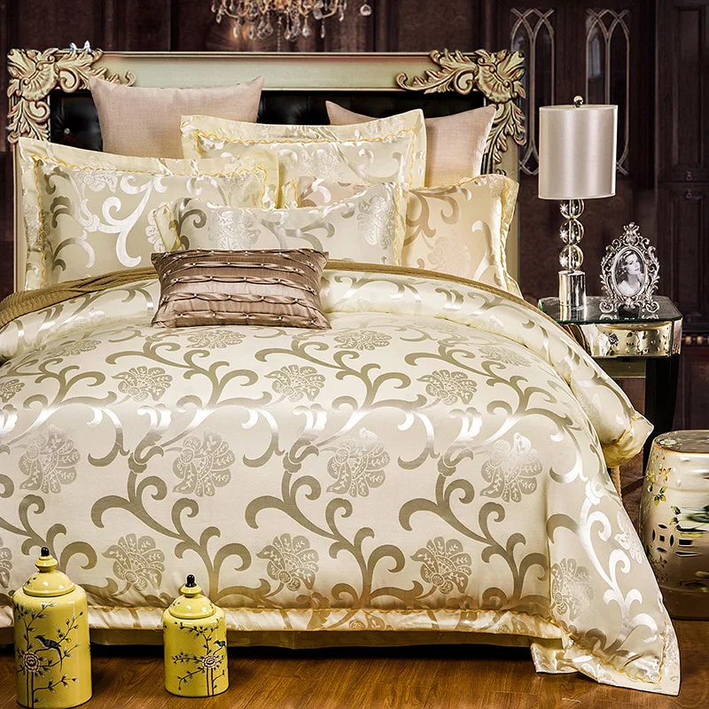 Home textile Stain Jacquard bedding set duvet cover set bed sheet bed linen bedclothes bed cover