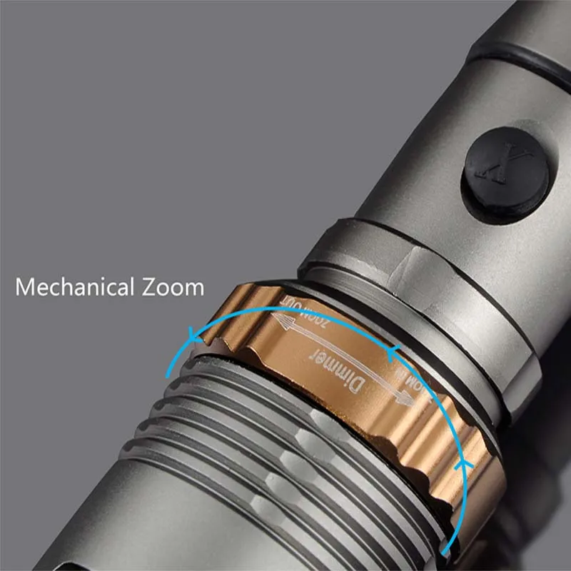 8000lm T6 LED Flashlight Torch Rechargeable Lantern Hunting FlashLight for 18650/AAA battery direct charge
